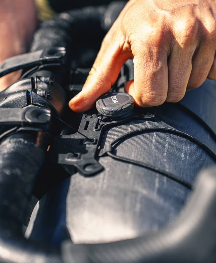 Verschlusssystem einer Lenkertasche für Fahrräder im Detail