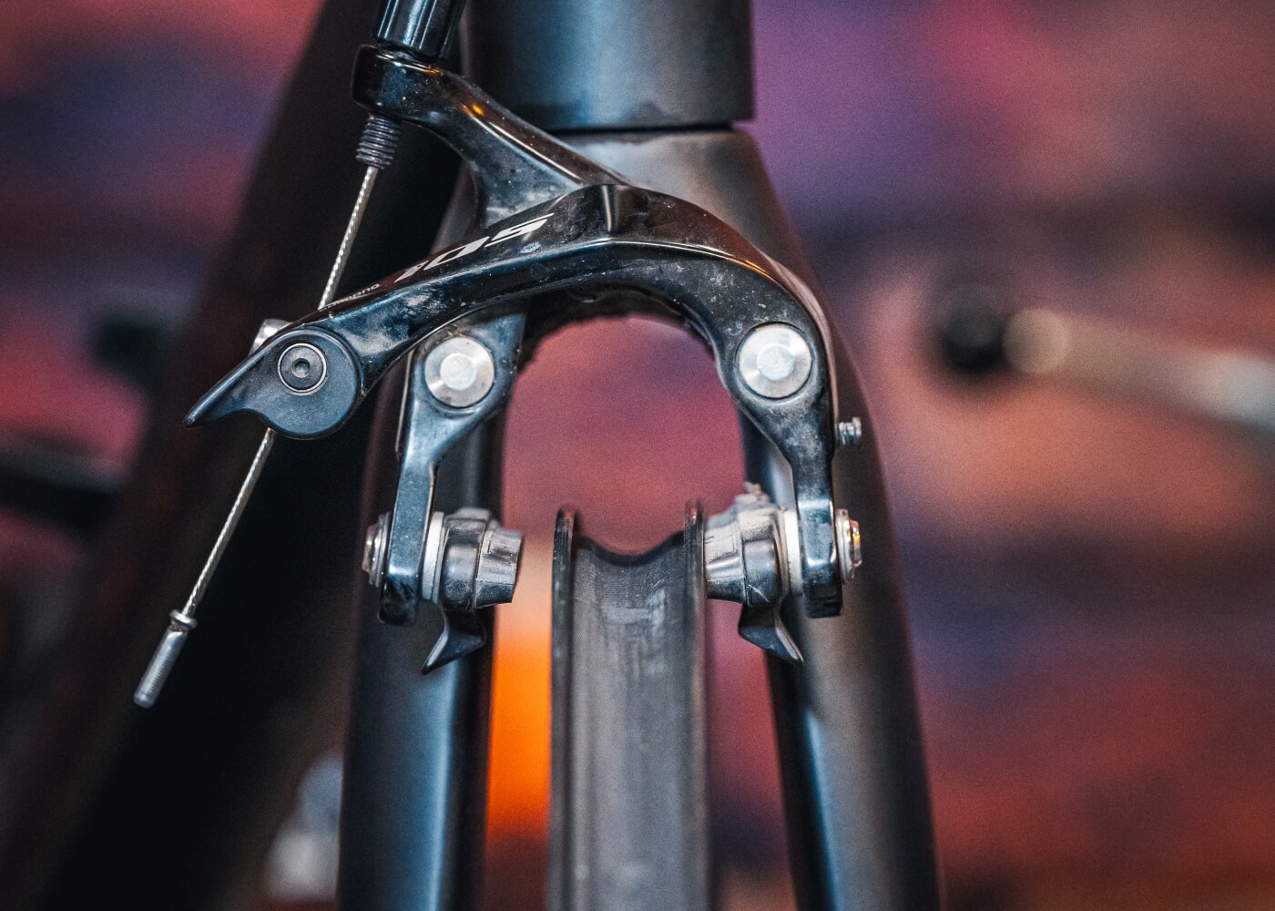 Close-up van de centrering van het remhuis
