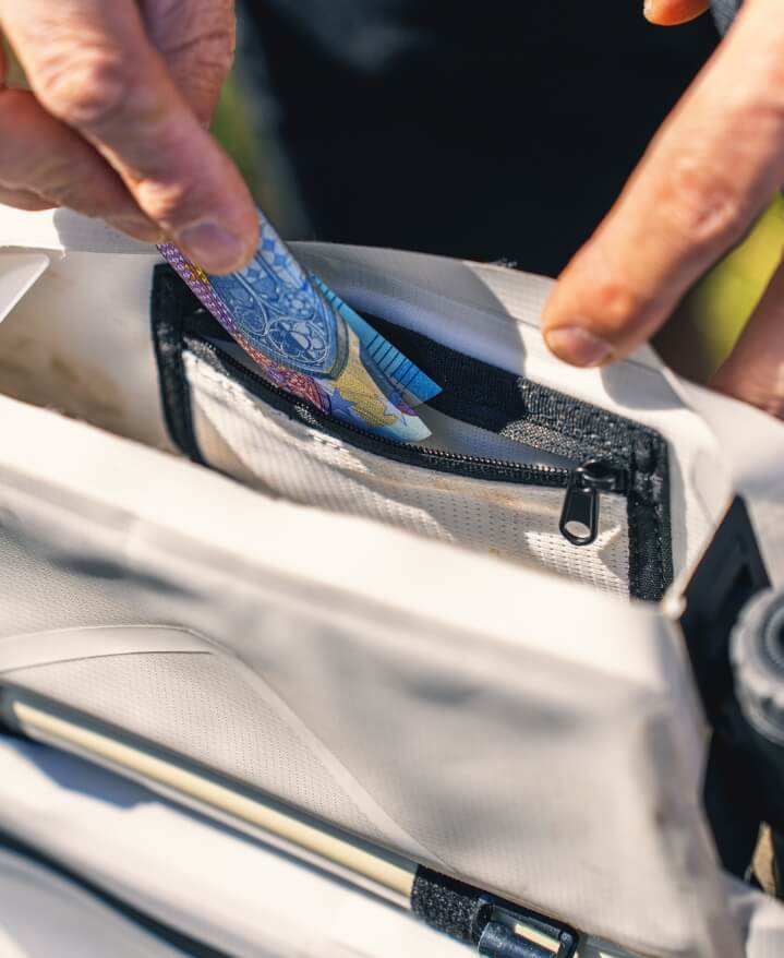 Detail Bikepacking Oberrohrtasche 