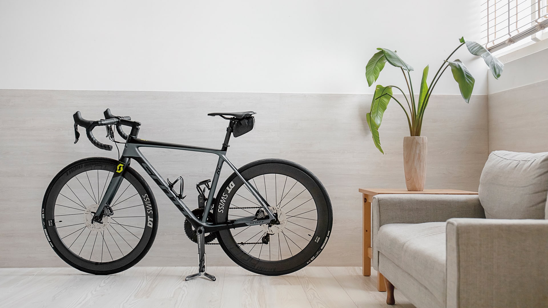 Racing bike in the bike stand